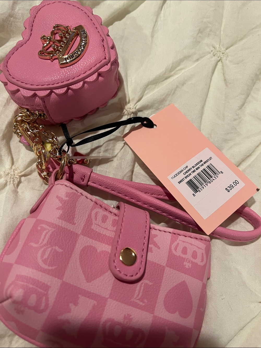 Cherry blossom, sweet break time mini tab wristlet MSRP $39